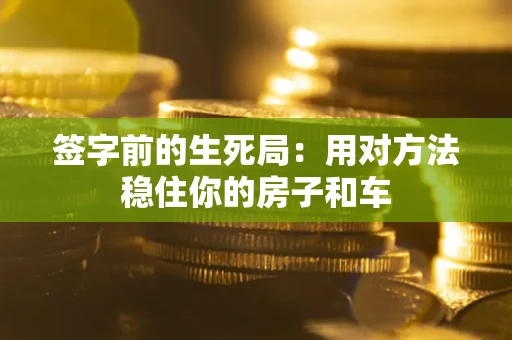 北京签字前的生死局：用对方法稳住你的房子和车